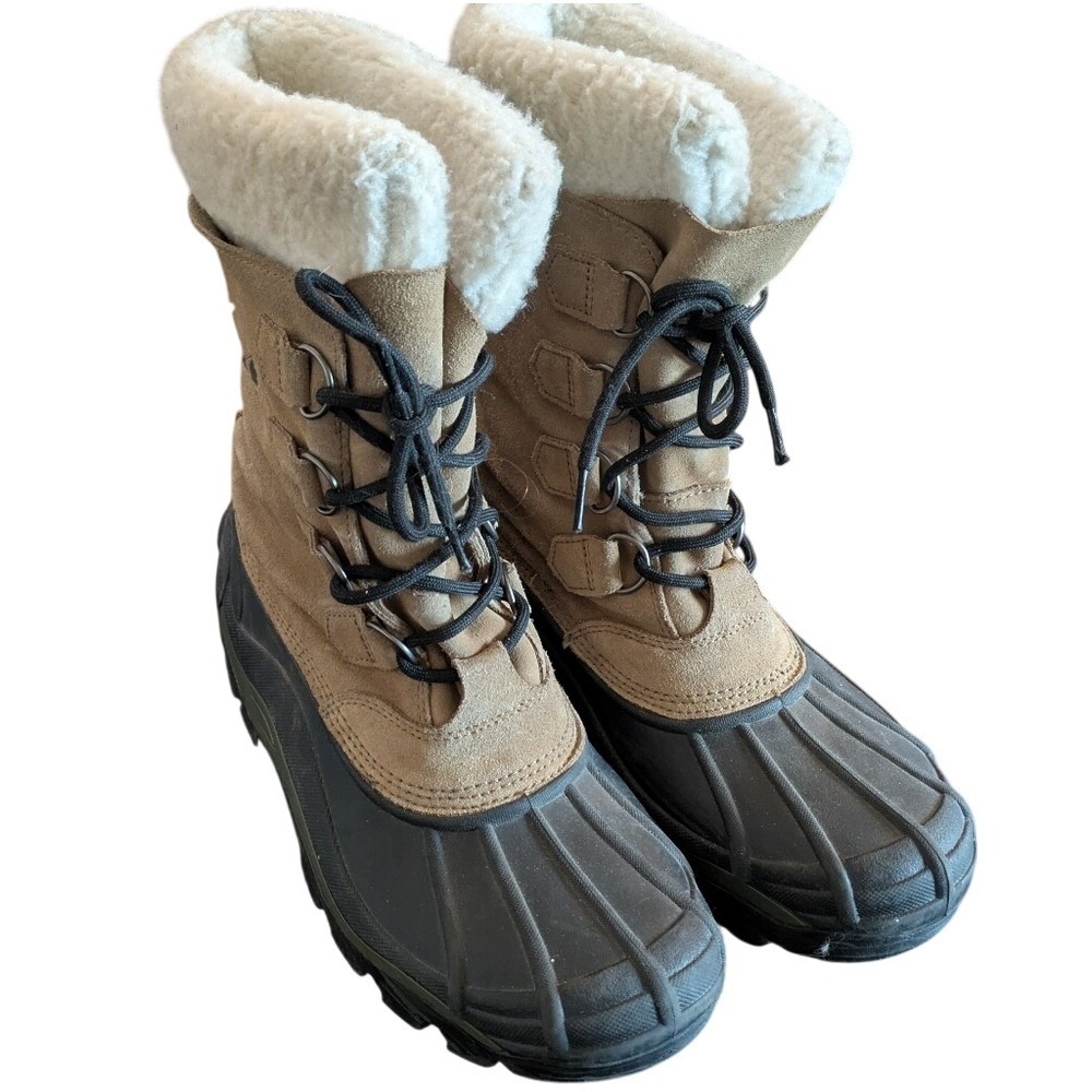 Sorel Men's Tan Black‎ Waterproof Insulated Winter Snow Boots Chilanko II Size 8